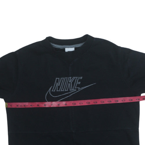 Nike Boys Black XL 158-170cm Logo Crew Neck Sweatshirt