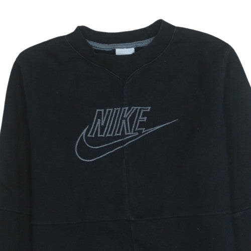 Nike Boys Black XL 158-170cm Logo Crew Neck Sweatshirt