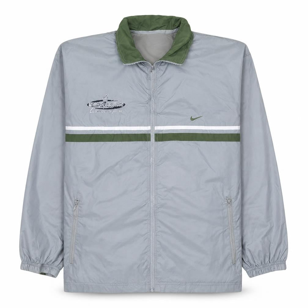 Nike Men’s Grey Windbreaker Jacket L Retro Sports Outdoor