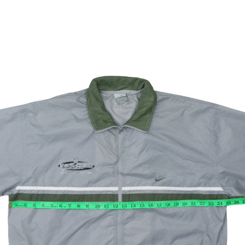 Nike Men’s Grey Windbreaker Jacket L Retro Sports Outdoor
