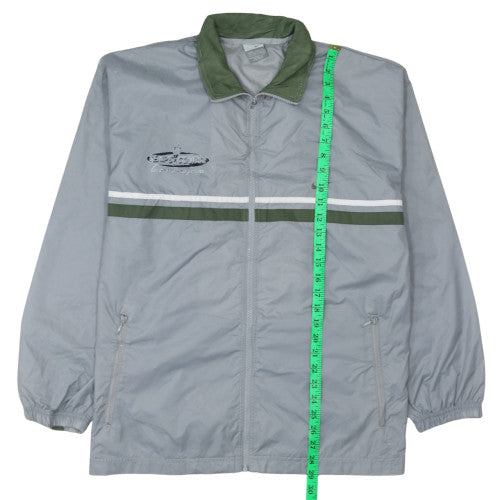 Nike Men’s Grey Windbreaker Jacket L Retro Sports Outdoor