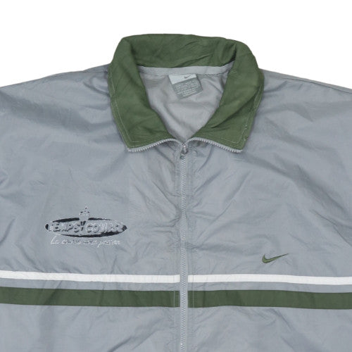 Nike Men’s Grey Windbreaker Jacket L Retro Sports Outdoor