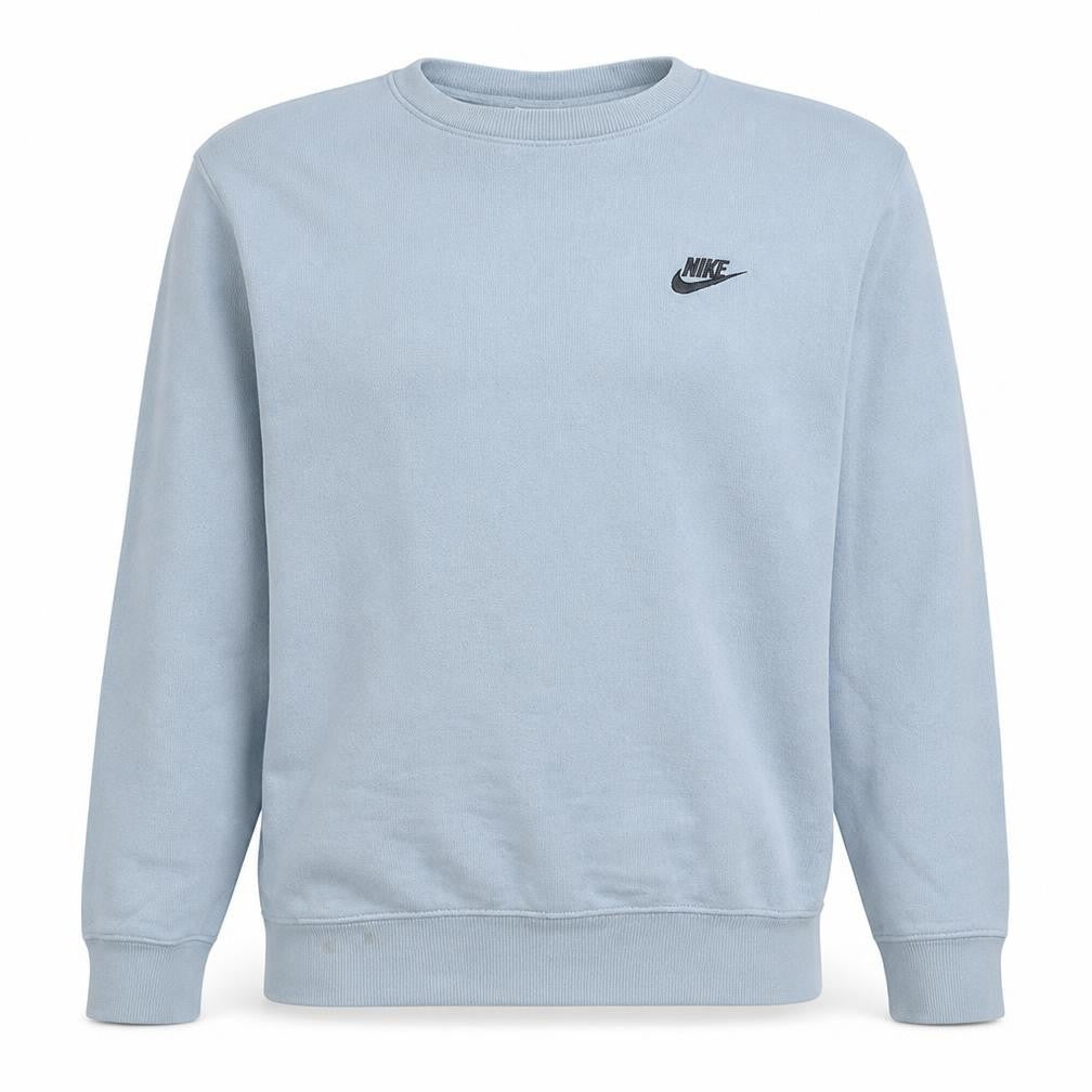 Nike Men's Blue Crew Neck Fleece Pullover Sweatshirt M