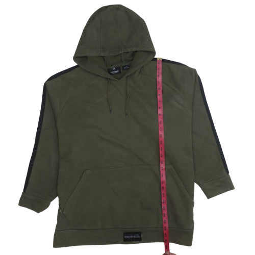 Calvin Klein Men’s Green Pullover Hoodie Fleece L Regular Fit