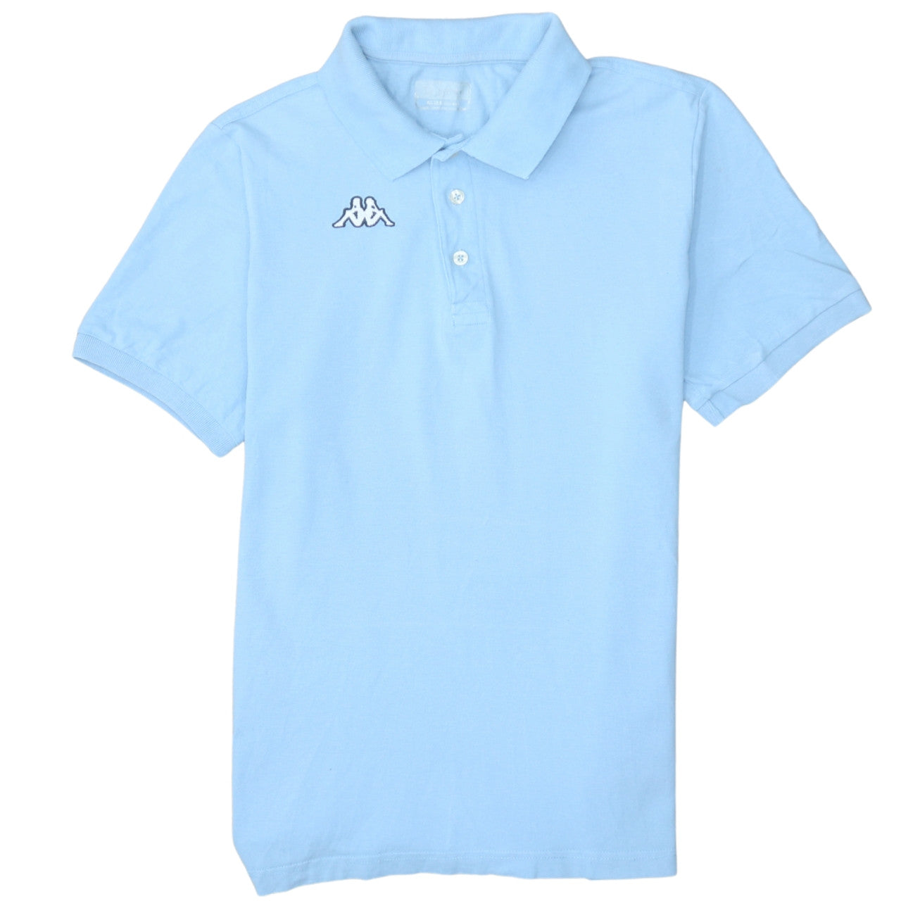 Kappa Men’s Blue Cotton Short Sleeve Polo Shirt Medium