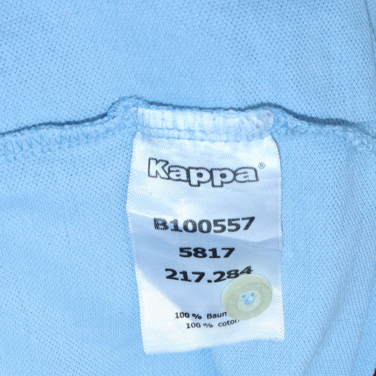 Kappa Men’s Blue Cotton Short Sleeve Polo Shirt Medium