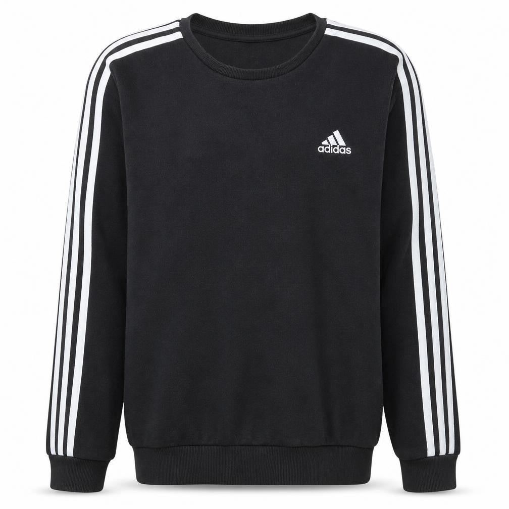 Adidas Men’s Black Crew Neck Pullover Sweatshirt L Sports Fleece
