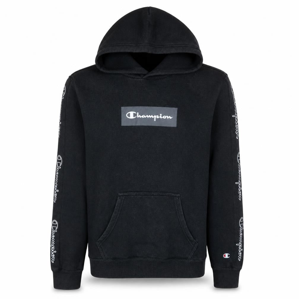 Champion Men's Black XS Pullover Hoodie with Logo Graphic