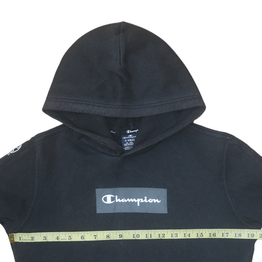 Champion Men's Black XS Pullover Hoodie with Logo Graphic