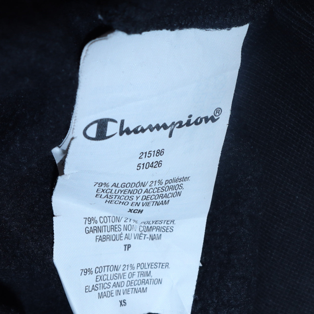 Champion Men's Black XS Pullover Hoodie with Logo Graphic