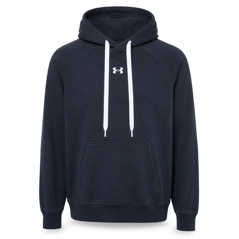Under Armour Mens Black M Pullover Hoodie Cotton Blend Loose Fit