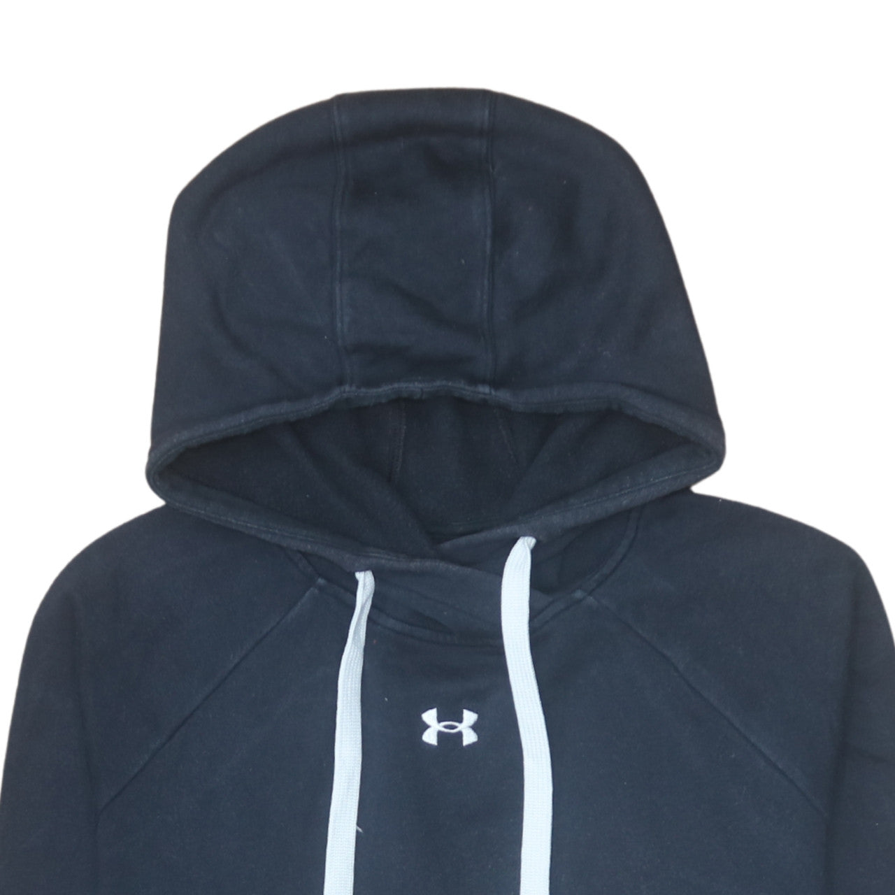 Under Armour Mens Black M Pullover Hoodie Cotton Blend Loose Fit