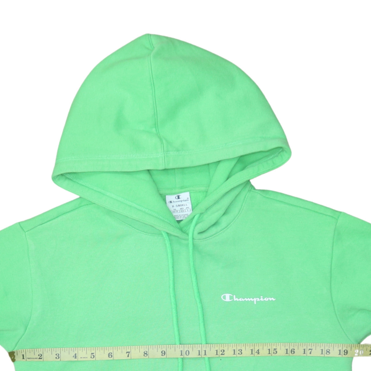 Champion Womens Green XS Pullover Hoodie Cotton Blend Casual