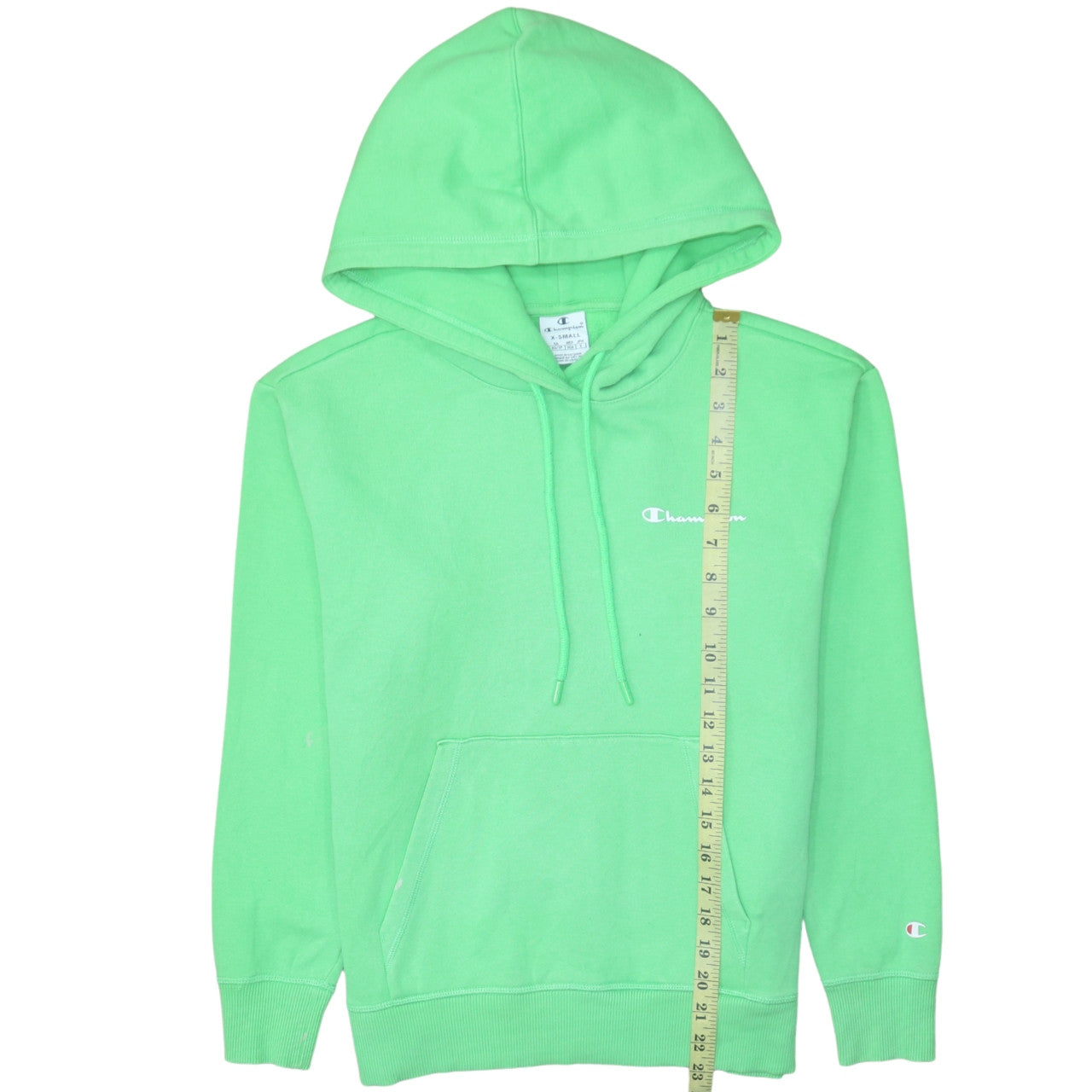Champion Womens Green XS Pullover Hoodie Cotton Blend Casual