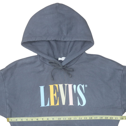 Levi's Women's Black Pullover Hoodie Small Graphic Print Logo