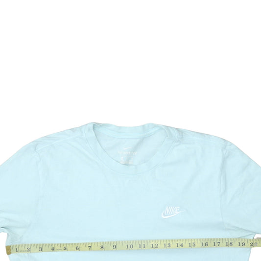 Nike Women Blue Basic Short Sleeve T-Shirt Size M