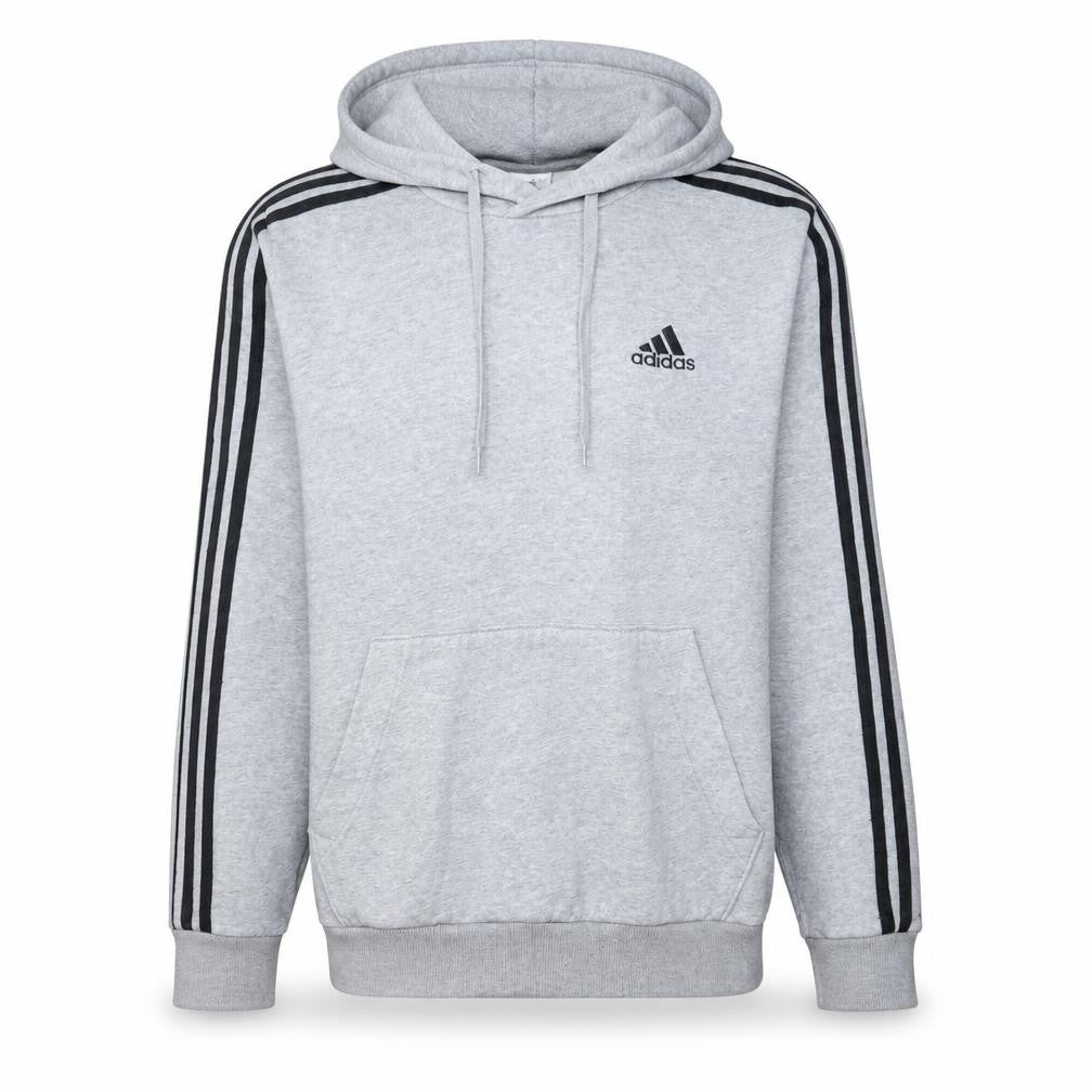 Adidas Men's Grey Pullover Hoodie Medium Regular Fit Sportswear