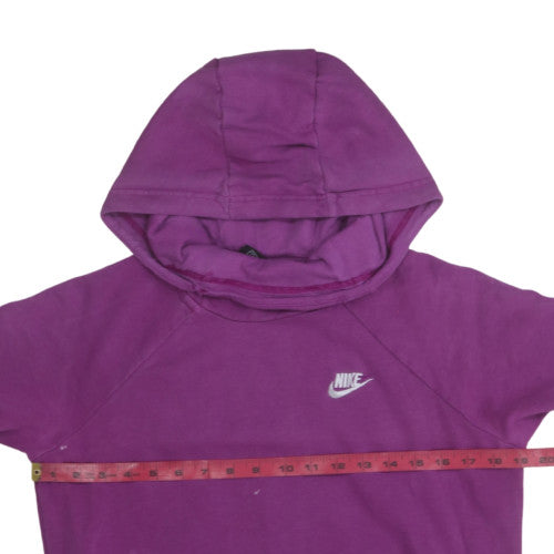 Nike Women Purple Small Pullover Hoodie 100% Cotton Casual Sweatshirt