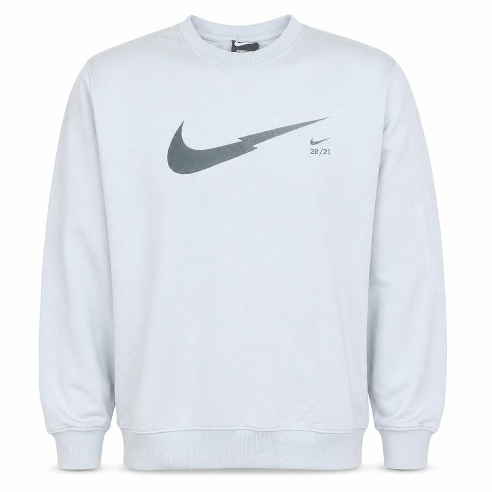 Nike Men’s White Logo Crew Neck Sweatshirt M Regular Fit