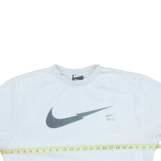 Nike Men’s White Logo Crew Neck Sweatshirt M Regular Fit