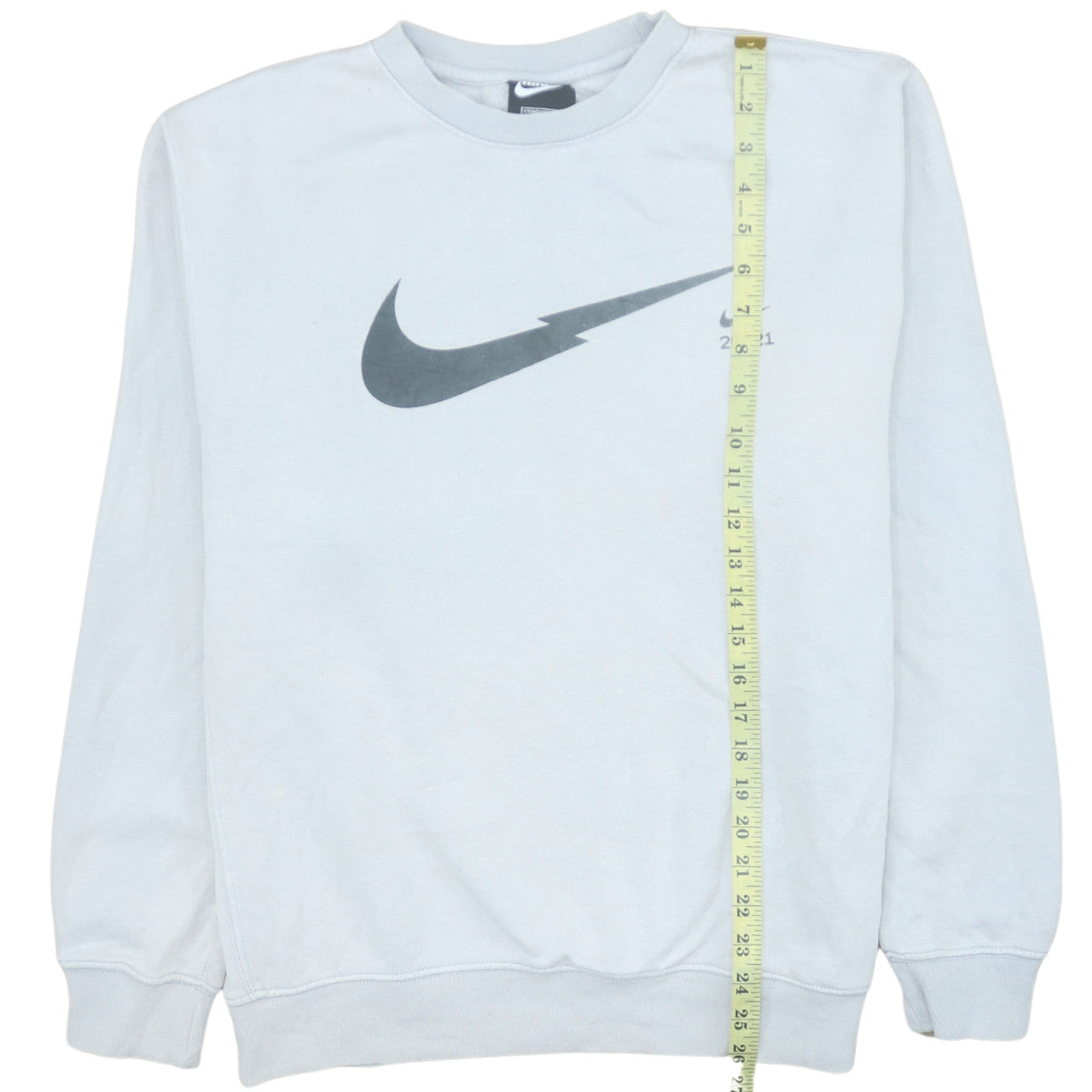 Nike Men’s White Logo Crew Neck Sweatshirt M Regular Fit