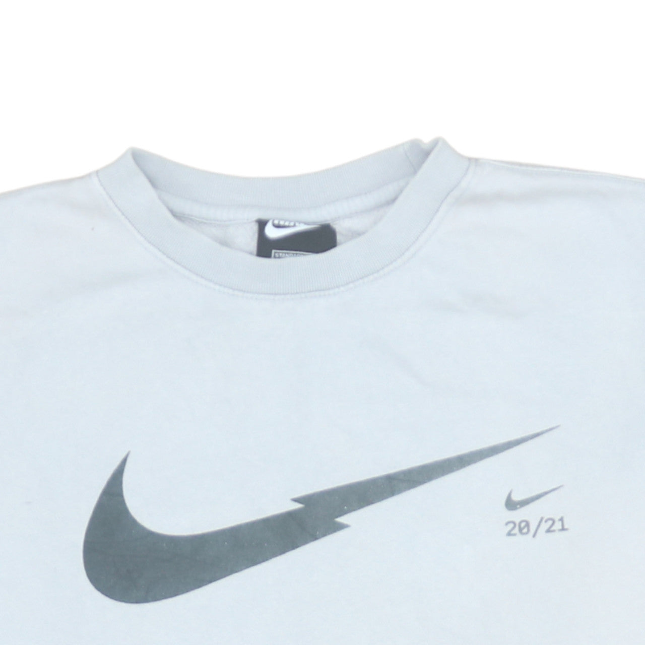 Nike Men’s White Logo Crew Neck Sweatshirt M Regular Fit