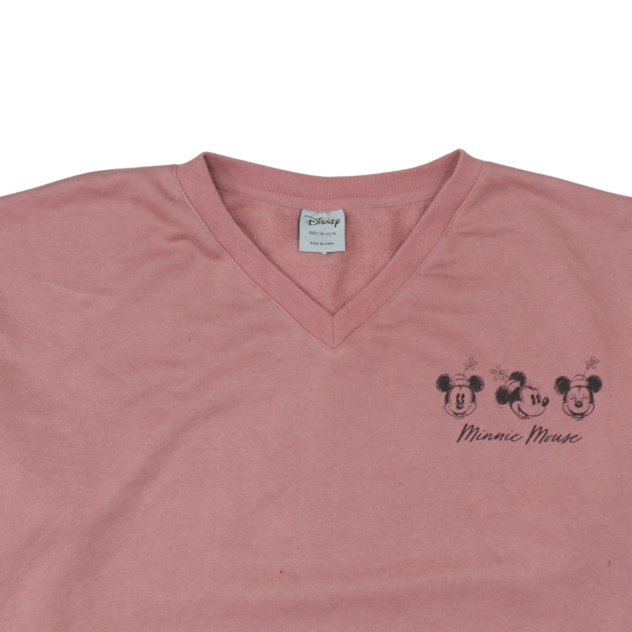 Disney Primark Women Pink 2XL Minnie Mouse Pullover Sweatshirt