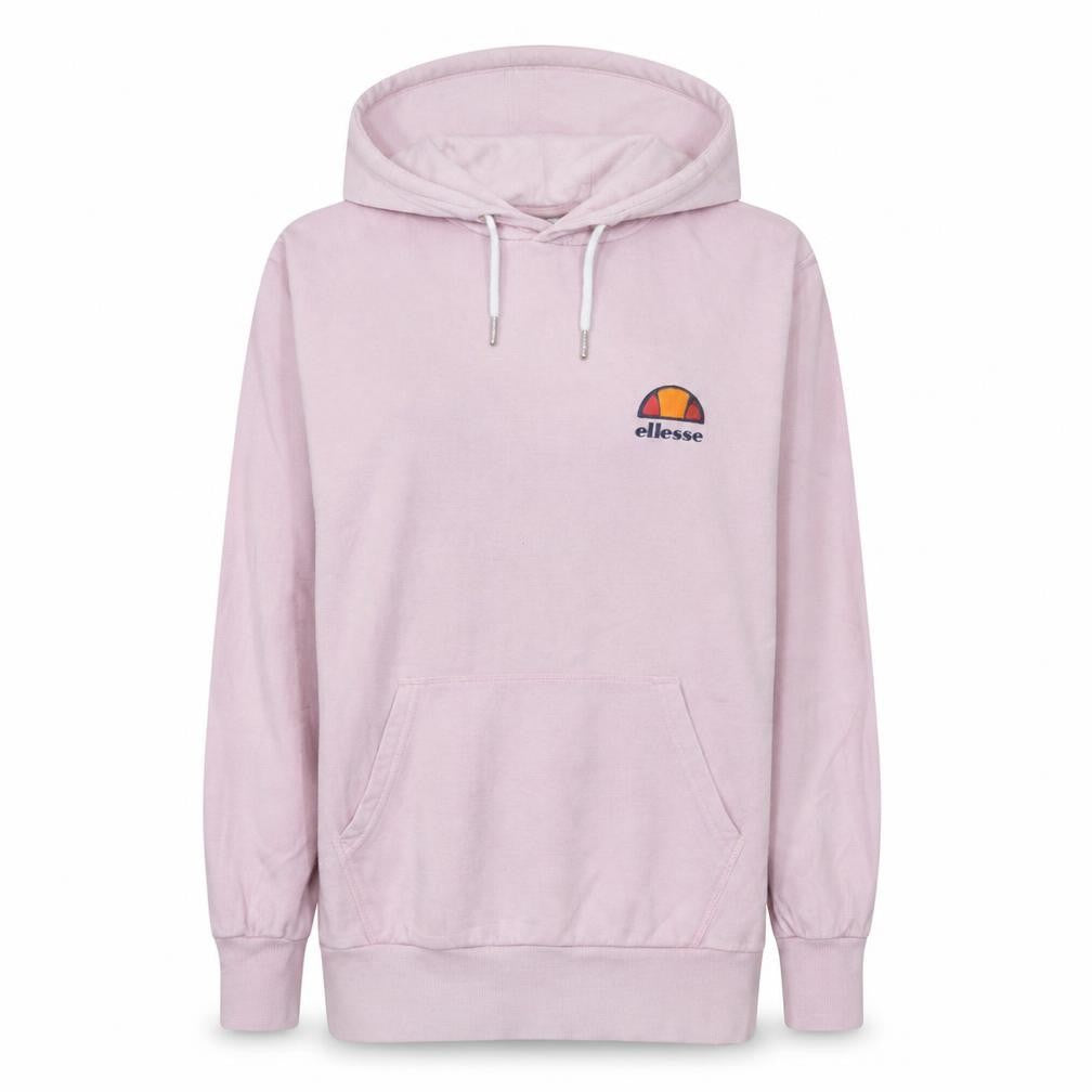 Ellesse Womens Pink Pullover Hoodie Small Cotton Blend Logo Sweatshirt