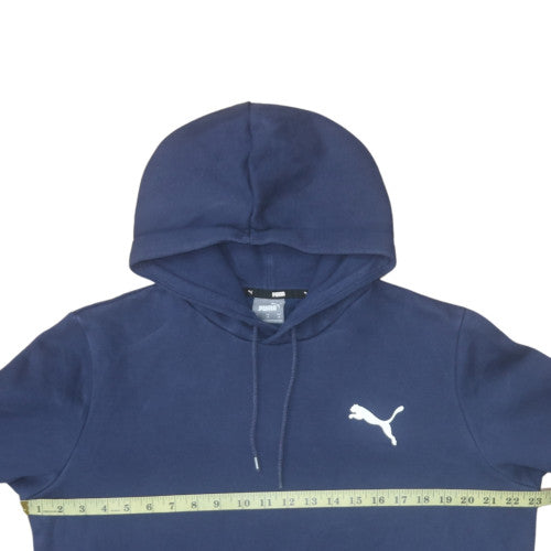 Puma Men's Blue Pullover Hoodie Medium Fleece Logo Sportswear