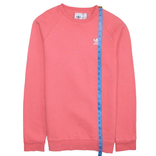 Adidas Men's Pink Crew Neck Long Sleeve Sweatshirt Size S