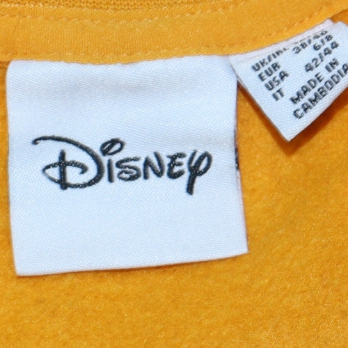 Disney Women Yellow Mickey & Co Sweatshirt Size 12 Cotton Fleece Pullover