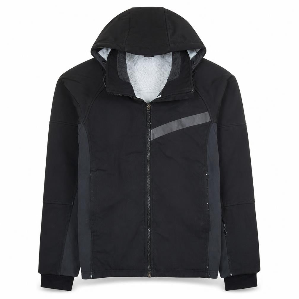 Adidas Men’s Black Softshell Hooded Jacket L Sports Full Zip