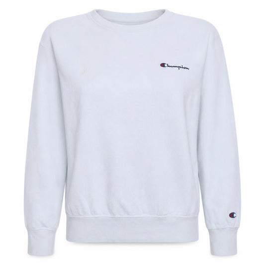Champion Women’s White Cotton Pullover Sweatshirt Size L
