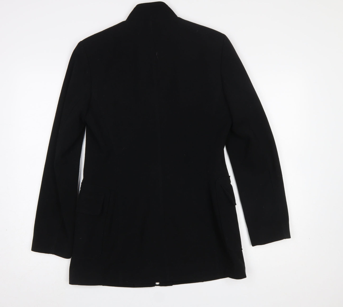 Sandwich Womens Black Mid-Length Polyester Overcoat Size 12