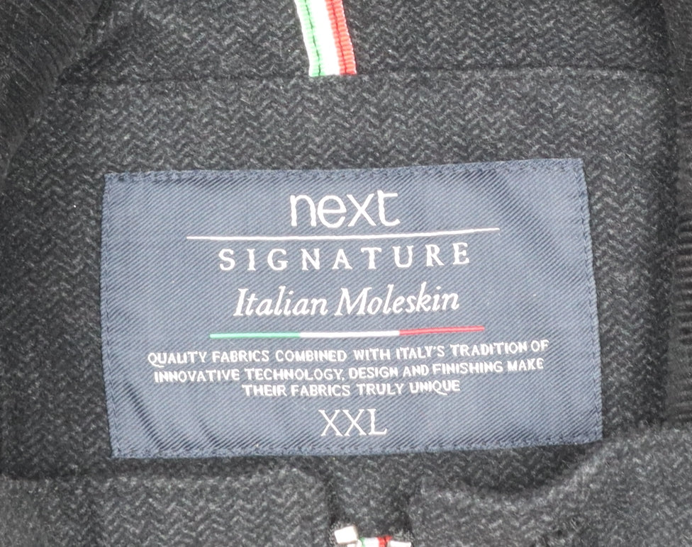Next Men's Black 2XL Italian Moleskin Military Jacket