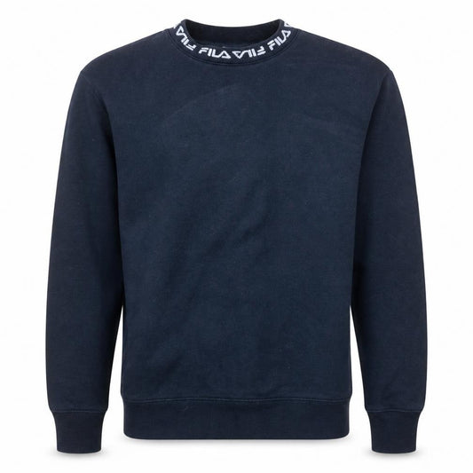 Fila Men's Blue Crew Neck Logo Sweatshirt Medium Regular Fit