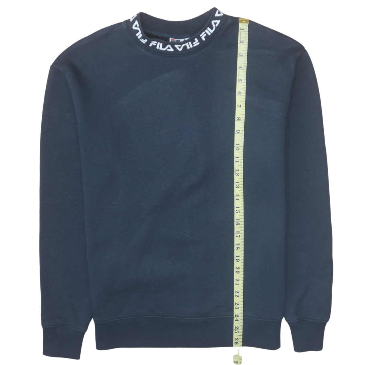 Fila Men's Blue Crew Neck Logo Sweatshirt Medium Regular Fit