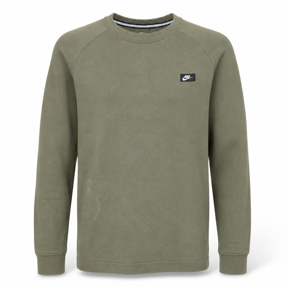 Nike Men’s Green Crew Neck Pullover Sweatshirt Size S Regular Fit