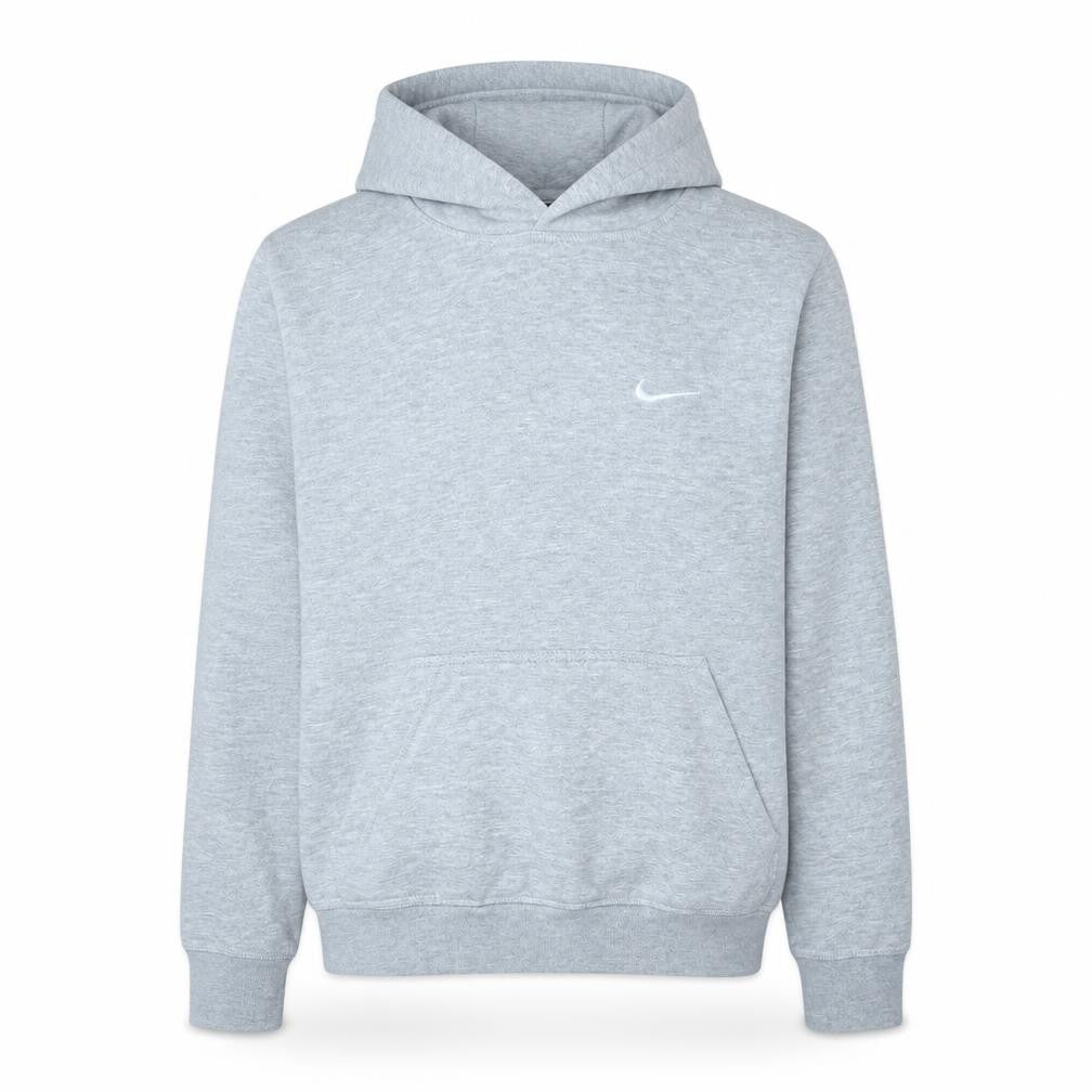 Nike Mens Grey Pullover Hoodie M Long Cotton Blend Classic Fit