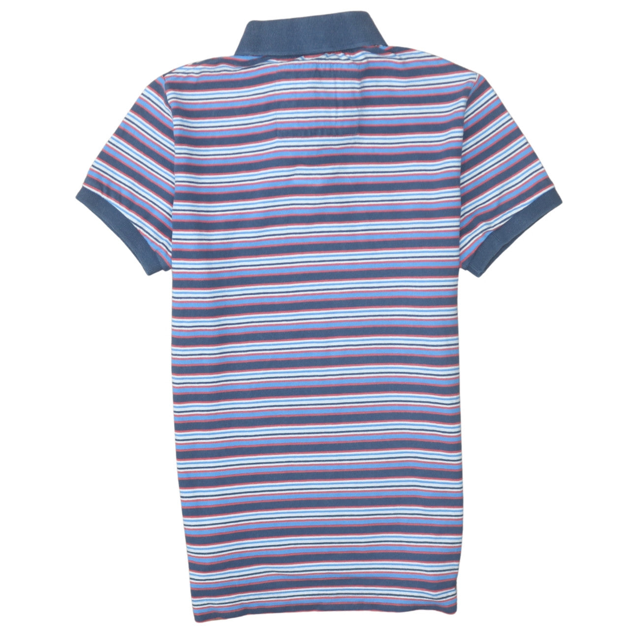 Superdry Men's Blue Striped Cotton Polo Shirt Size M