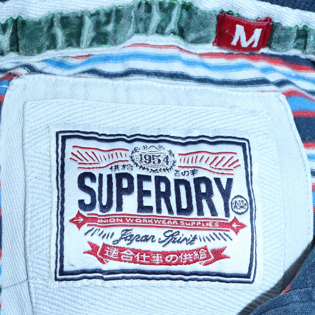 Superdry Men's Blue Striped Cotton Polo Shirt Size M