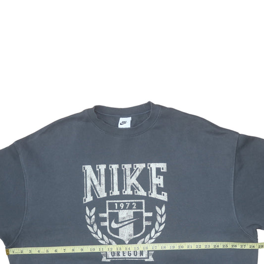 Nike Womens Black XS Pullover Crew Neck Graphic Print Sweatshirt