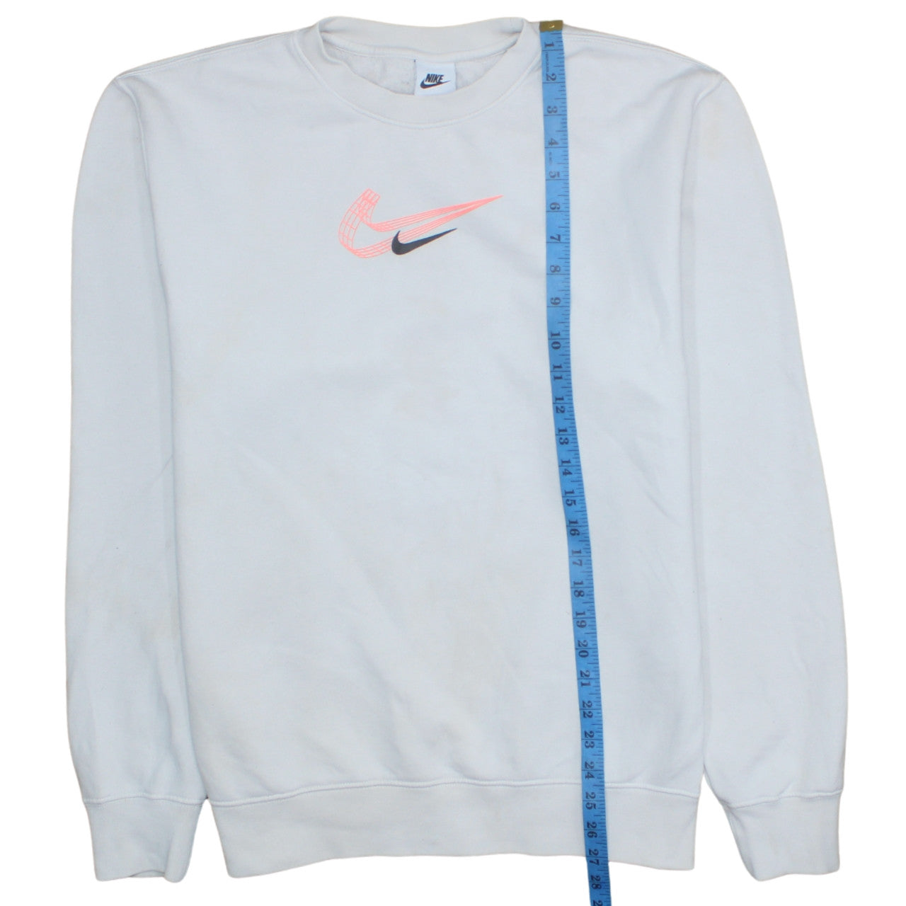 Nike Women White Medium Crew Neck Pullover Sweatshirt