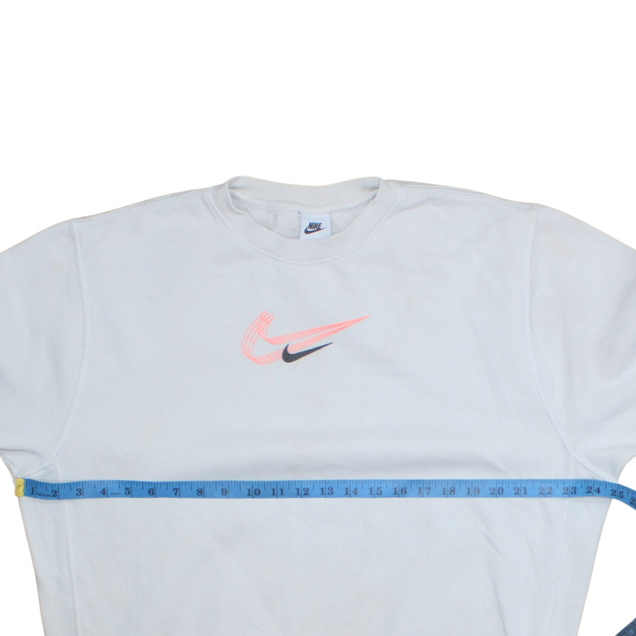 Nike Women White Medium Crew Neck Pullover Sweatshirt