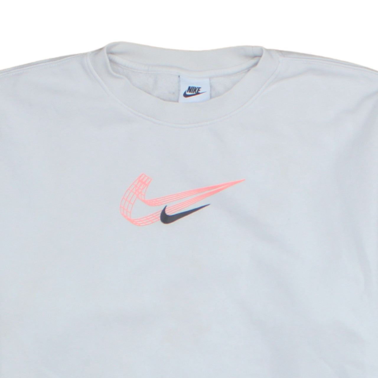Nike Women White Medium Crew Neck Pullover Sweatshirt
