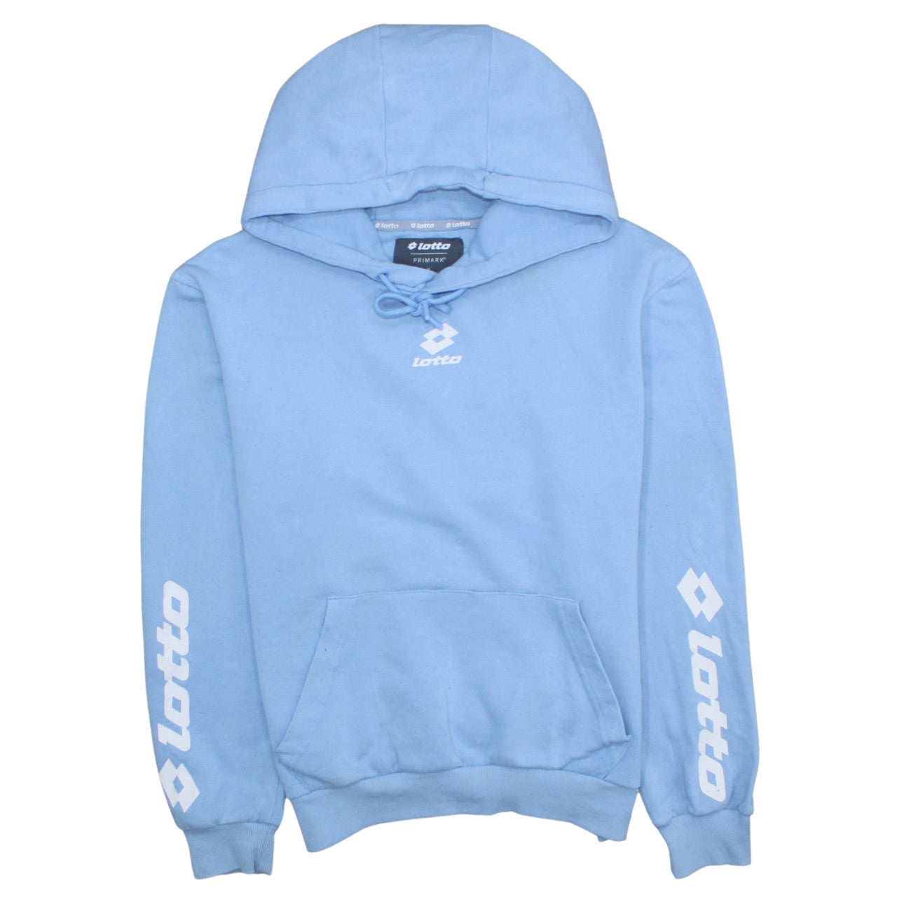 Lotto Men's Blue Pullover Hoodie Medium Sports Graphic Cotton