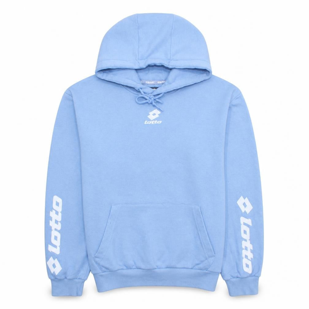 Lotto Men's Blue Pullover Hoodie Medium Sports Graphic Cotton