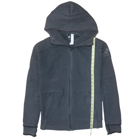 Adidas Men's Black Full Zip Hooded Fleece Hoodie Size S