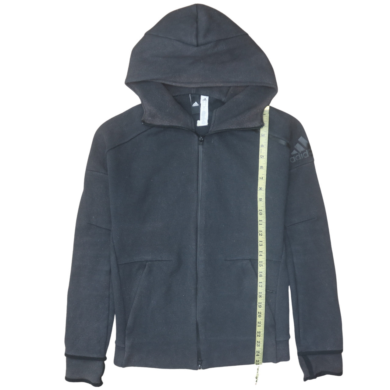 Adidas Men's Black Full Zip Hoodie Size S Regular Fit Sportswear