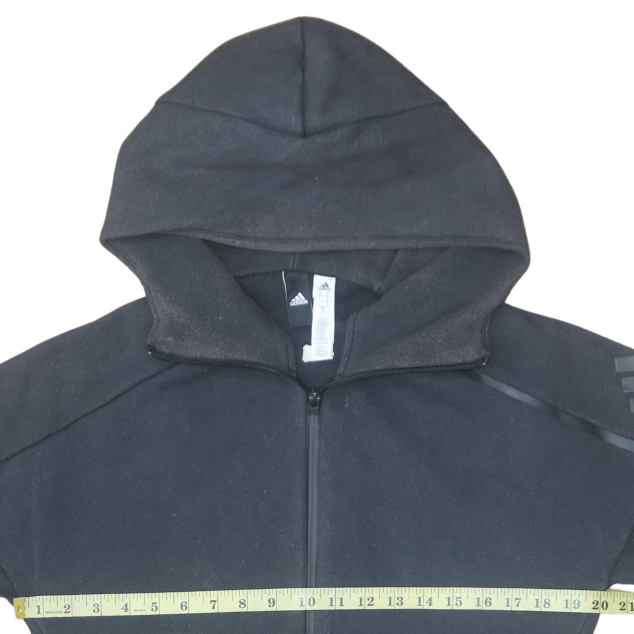 Adidas Men's Black Full Zip Hoodie Size S Regular Fit Sportswear